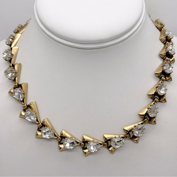 J. Crew Teardrop Jeweled Link Necklace - Picture 1 of 3